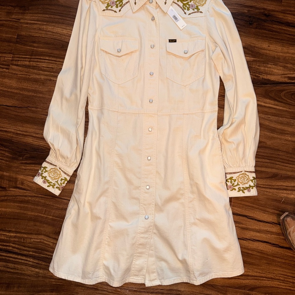 Wrangler x Yellow Rose Cream Dress